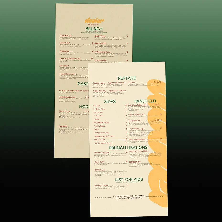 Dooier Menus