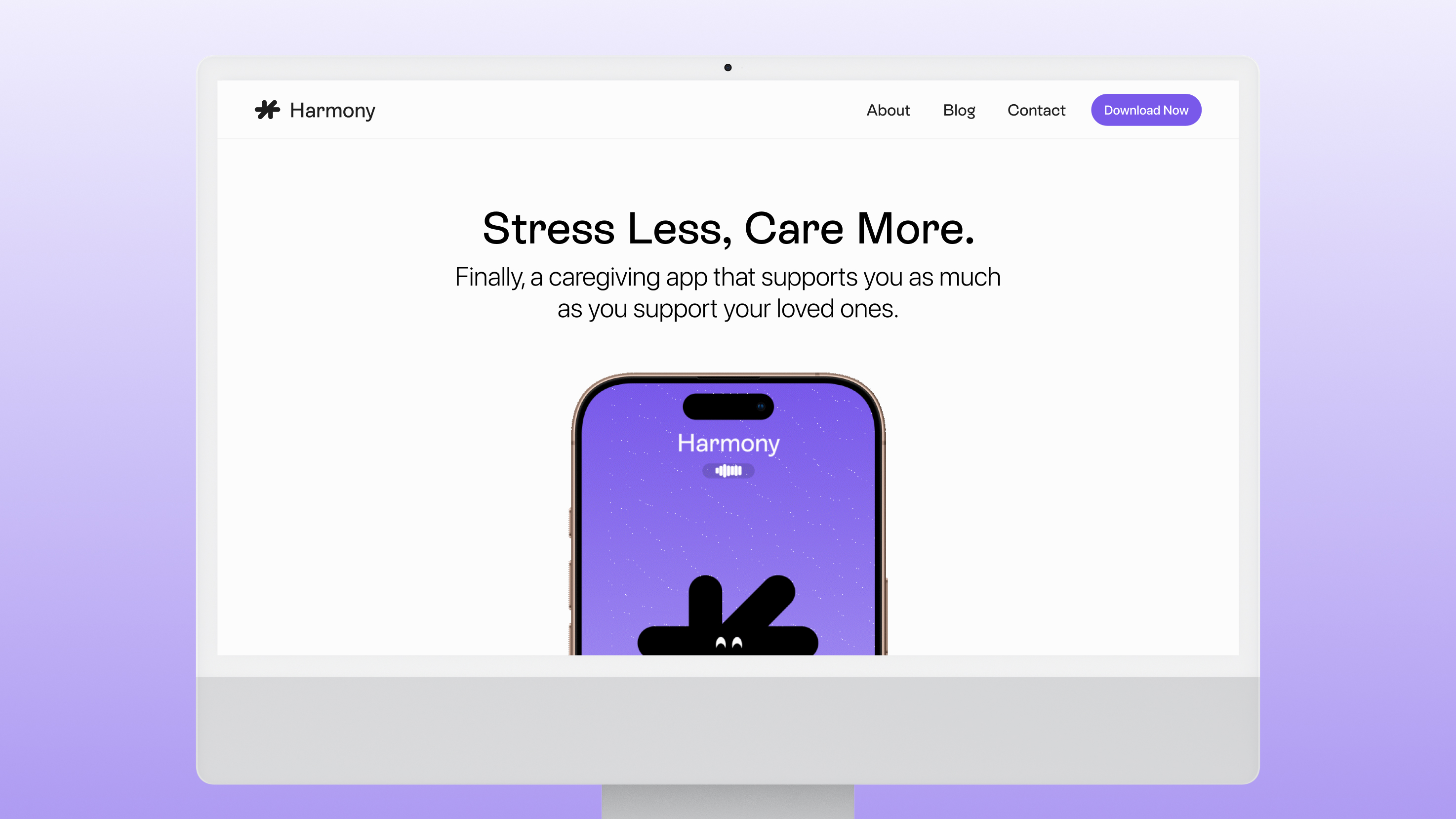 Harmony Landing Page